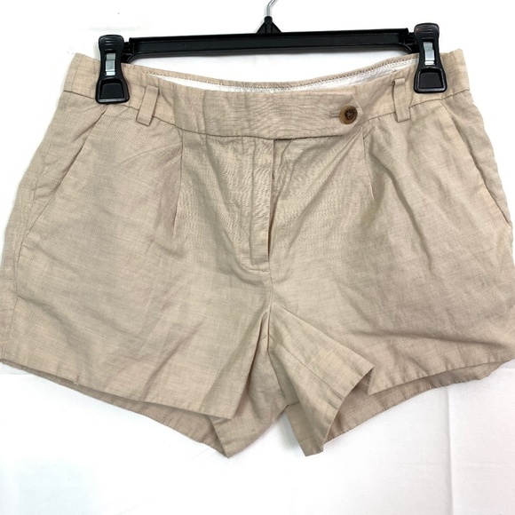 J. Crew Pants - J CREW Linen & Wool Beige Shorts 3" Inseam sz 0